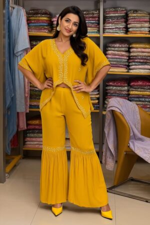 Party wear sarara cord set 3 pieces set