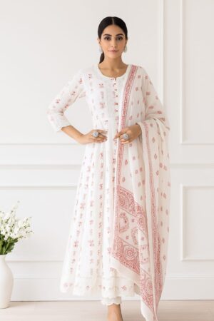 Ethereal White & Blush Pink Suit