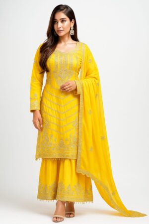 Yellow Sharara Suit