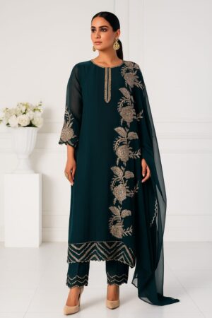 Party Wear emerald green ethnic dress