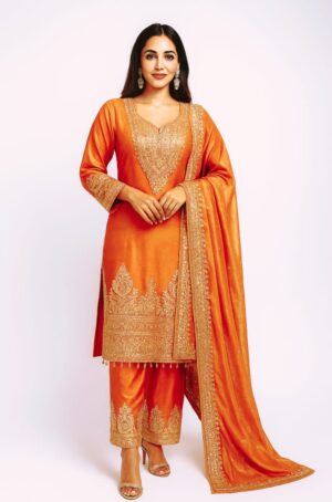 Orange Sharara Suit
