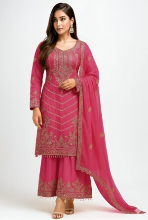 Pink Festive and elegant Sharara Suit