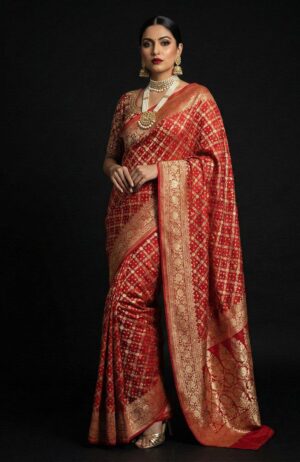 Dulhan Banarasi Silk Saree (Bridal Zari Weave)