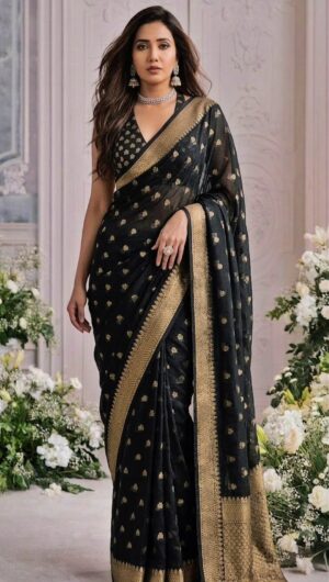 Classic Black Designer Saree with Rich Border